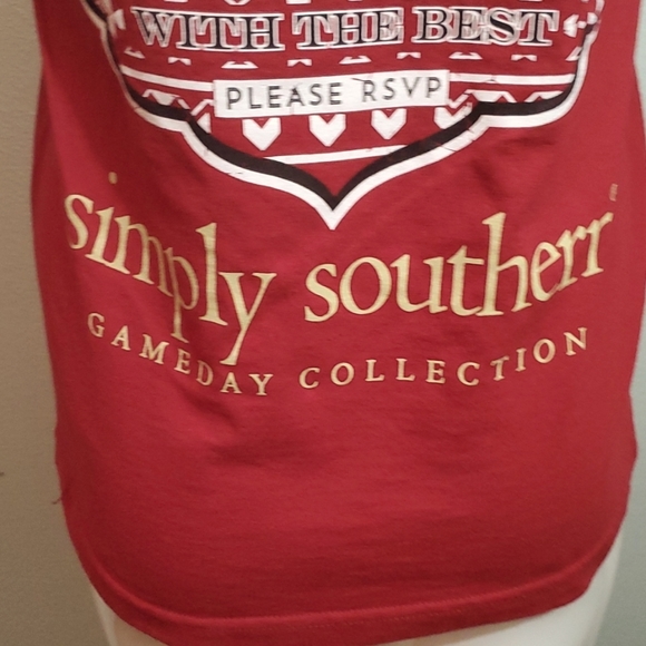 SIMPLY SOUTHERN Red/Black/Yellow Tailgate T-Shirt-Gameday Collection-Sz S - Picture 6 of 17